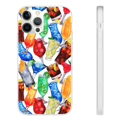 Cute Flexi Phone Cases, For Iphones and Samsung Galaxy Phones, Tropical Summer Fruit Cocktails, Galaxy S23 Phone Case, Samsung S22 Case, Samsung S21, Iphone 15, Iphone 14, Iphone 13