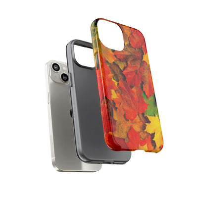 Fall Leaves Impact Resistant, Cute Phone Cases for Samsung S24, S23, S22, S21, IPhone 15 pro Iphone 14 pro Iphone 13 IPhone 12 Iphone 11