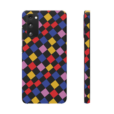 Colorful Checkerboard Cute Phone Case - Sleek Snap - for iPhone 16 15 14 13 12 11 Max Pro Plus Samsung Galaxy S24 S23 S22 S21 S20 Plus Ultra - Studio40ParkLane