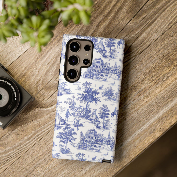 French Toile Premium Tough Phone Case, Timeless Cute Phone Case for Samsung Galaxy S25 S24 S23 Ultra &amp; iPhone 16 15 Pro Max - Studio40ParkLane