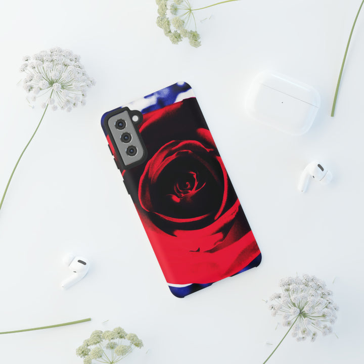Cute Samsung Phone Case | Aesthetic Samsung Phone Case | Red Rose | Galaxy S23, S22, S21, S20 | Luxury Double Layer | Cool - Studio40ParkLane