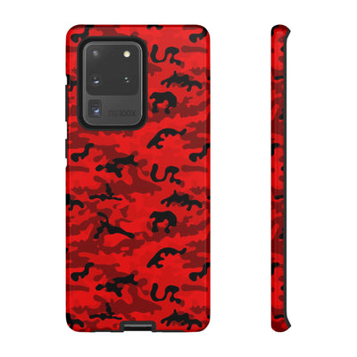 Impact Resistant, Red Camo Camouflage, Cute Phone Cases for Samsung S24, S23, S22, S21, IPhone 15 pro Iphone 14 pro Iphone 13 IPhone 12 Iphone 11