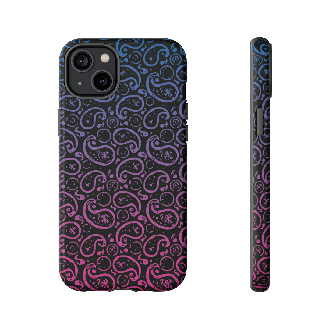 Cute IPhone Case | iPhone 15 Case | iPhone 15 Pro Max Case, Iphone 14 Case, Iphone 14 Pro Max Case IPhone Case for Art Lovers, Paisley Blue Pink - Studio40ParkLane