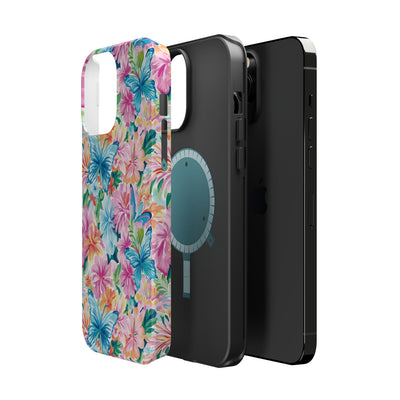Butterflies Flowers Magsafe Cute Phone Case for Iphone Gift for Her, iPhone 16 Case iPhone 15 Pro Max Case, Iphone 14, Iphone 14 Pro Max, 13, 12