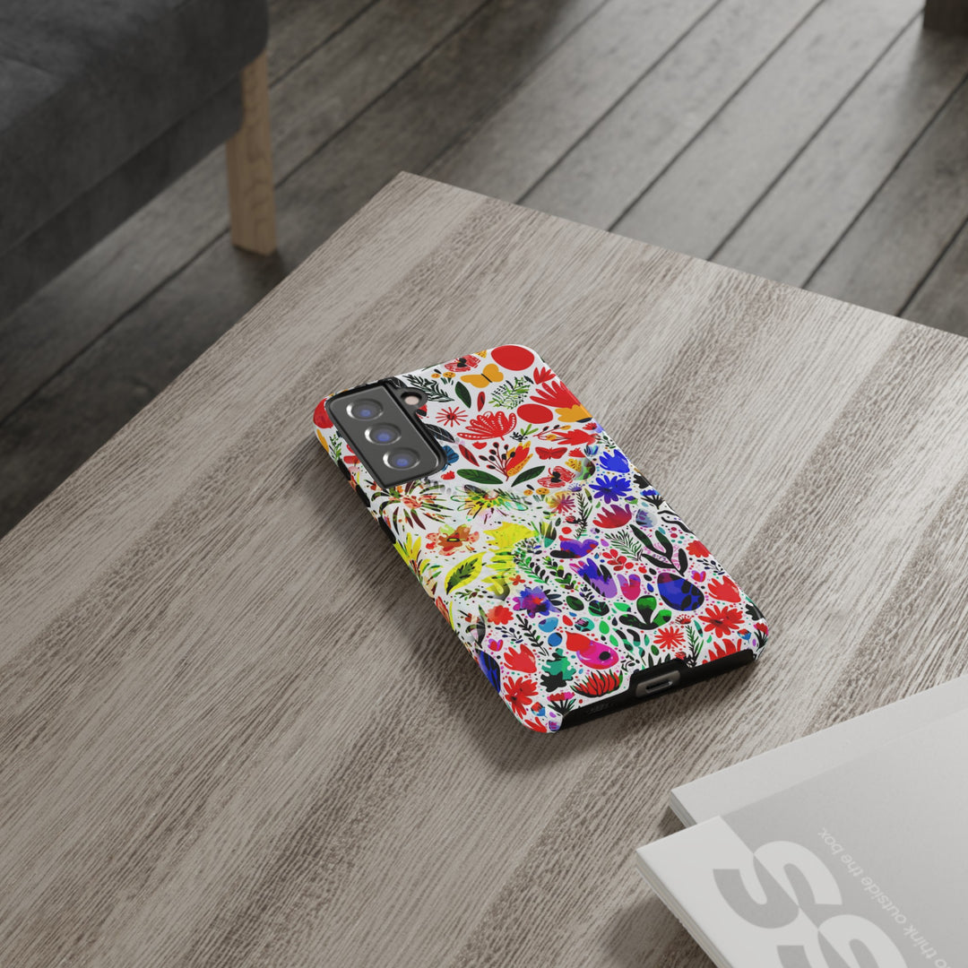 Impact Resistant, Colored Flowers, Cute Phone Cases for Samsung S24, S23, S22, S21, IPhone 15 pro Iphone 14 pro Iphone 13 IPhone 12 Iphone 11 - Studio40ParkLane
