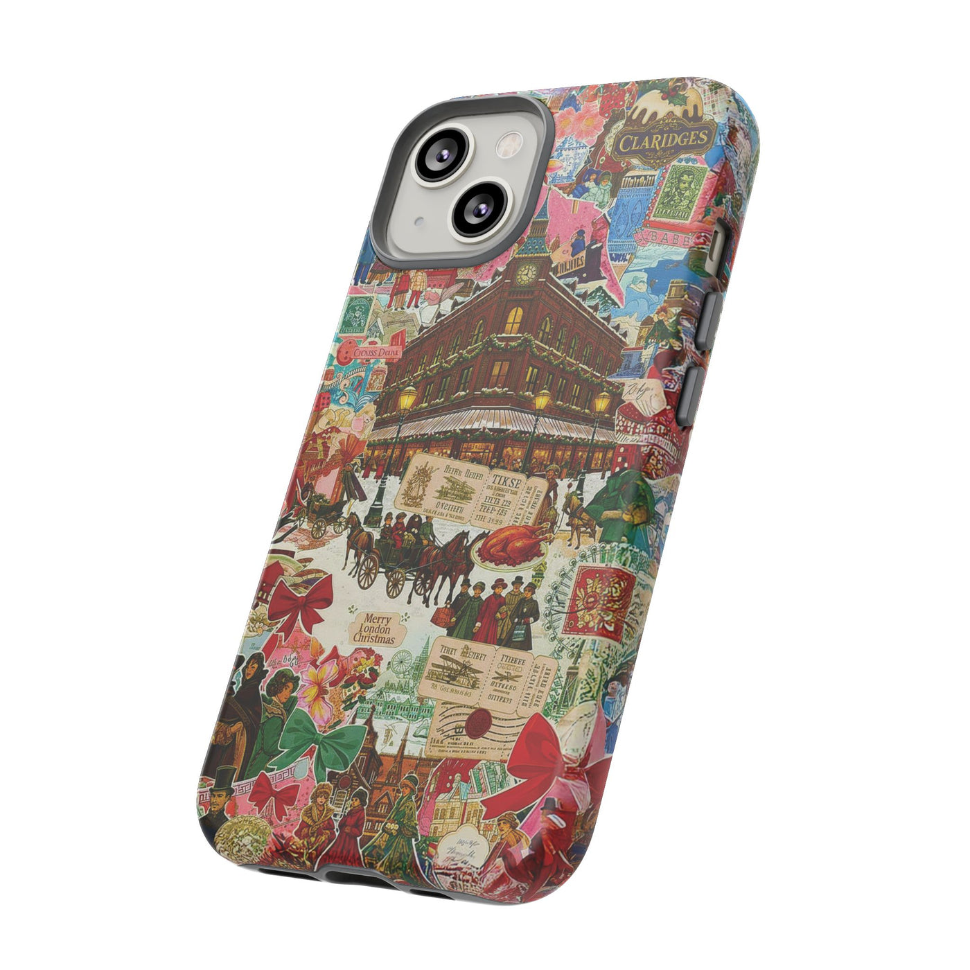 Aesthetic Tough London Coquette Collage Premium Phone Case - For iPhone 17 Pro Max iPhone 16 Pro iPhone 15 Iphone 14 Plus 13 Pro 12 11 10 XR - Studio40ParkLane