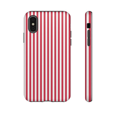 Tough Premium Winterberry Stripes Phone Case Gift for Her - For Apple iPhone 16 Pro Max 16e iPhone 15 Pro iPhone Iphone 14 Plus 13 Pro 12 SE XR - Studio40ParkLane