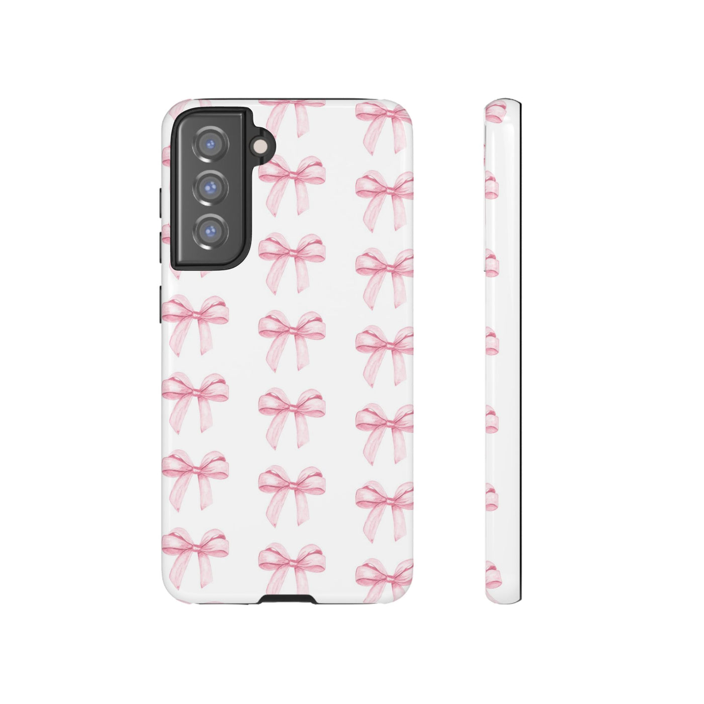 Pink Bows Cute Phone Case, for IPhone 16 Pro Max | Iphone 15, Iphone 14, IPhone 13 Case, 11 8 7, Samsung Galaxy S24, S23, S22, S21, 2 Layer Protection