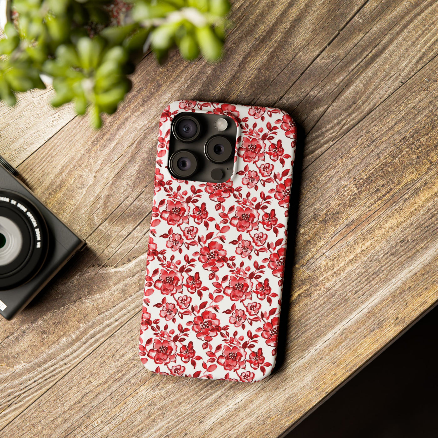 Slim Red Chinoiserie Gift for Her Cute Phone Cases for Iphone 16 Pro Max | iPhone 15 Case | iPhone 15 Pro Max Case, Iphone 14, Iphone 14 Pro Max, Iphone 13 12 11 8 7