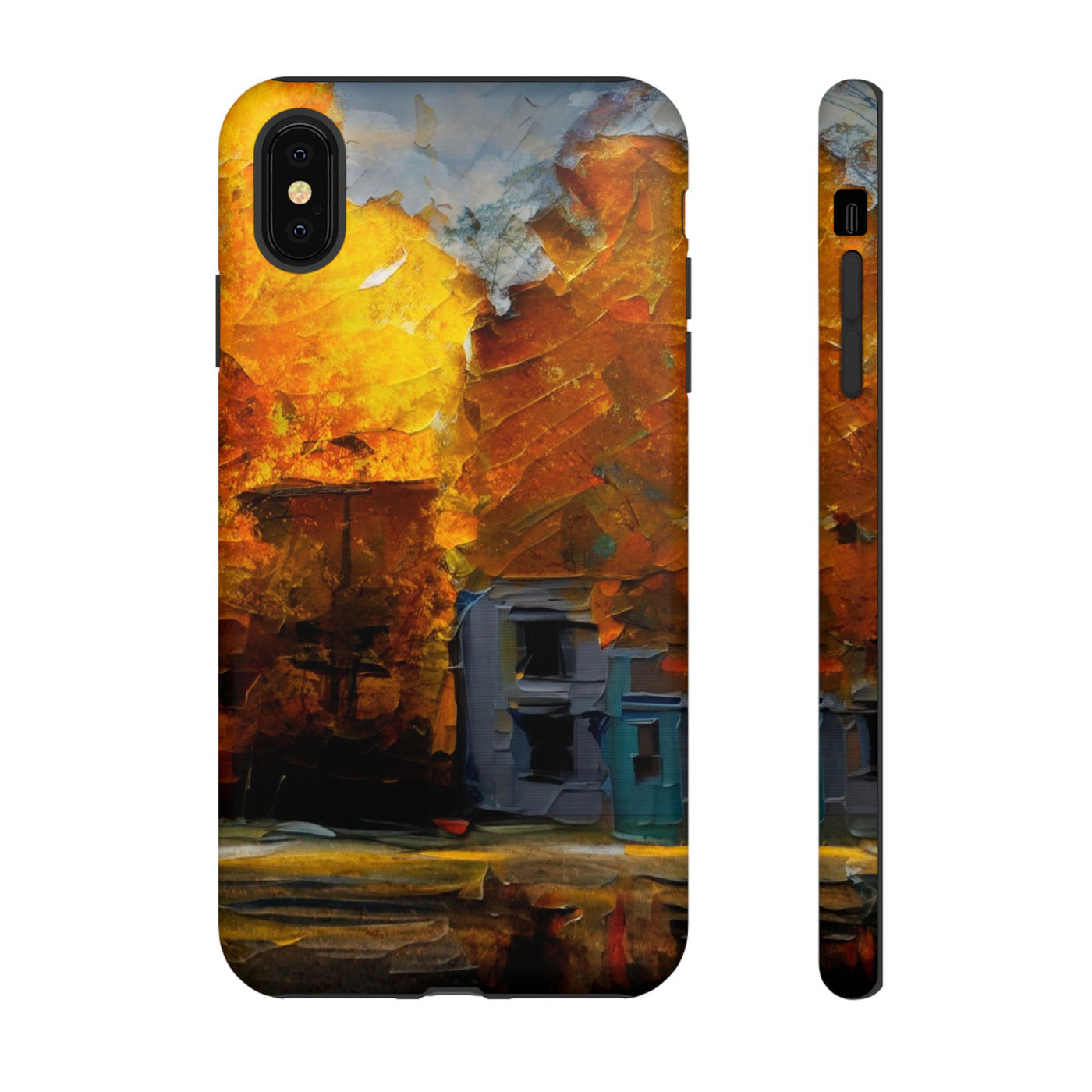 Impact Resistant, Fall Leaves Oil Painting, Cute Phone Cases for Samsung S24, S23, S22, S21, IPhone 15 pro Iphone 14 pro Iphone 13 IPhone 12 Iphone 11