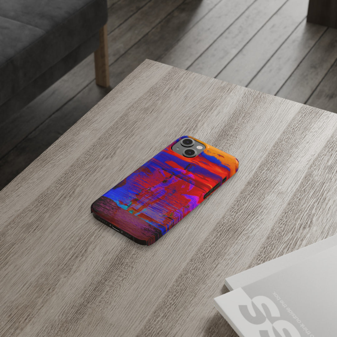 Slim Cute Phone Cases for Iphone | iPhone 15 Case | iPhone 15 Pro Max, Iphone 14 Case, Iphone 14 Pro Max, Iphone 13, Red Blue Sunset - Studio40ParkLane