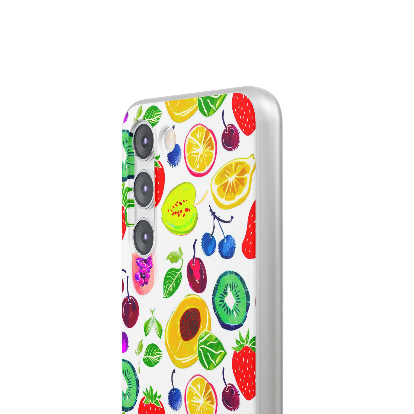 Cute Flexi Phone Cases, Summer Fruit Mix, Compatible with Samsung Galaxy S23, Samsung S22, Samsung S21, Samsung S20, Galaxy S20 Ultra