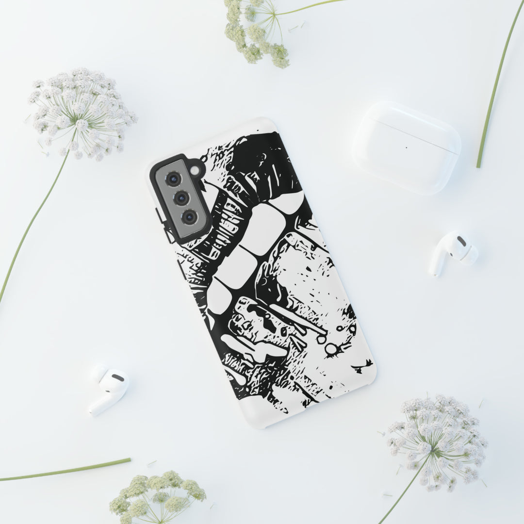 Cute Samsung Phone Case | Aesthetic Samsung Phone Case | Smile Lips Black White | Galaxy S23, S22, S21, S20 | Luxury Double Layer | Cool - Studio40ParkLane