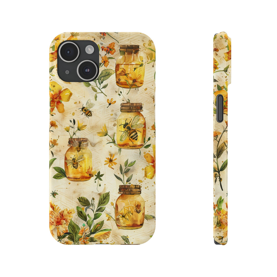 Slim Cute Phone Cases for Iphone | iPhone 15 Case | iPhone 15 Pro Max Case, Iphone 14, Iphone 14 Pro Max, Iphone 13, Honey Bees Yellow - Studio40ParkLane