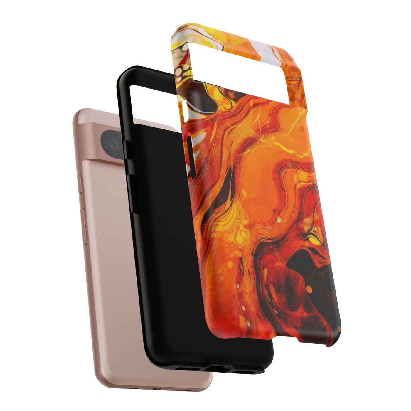 Impact Resistant, Fall Colors Marble, Cute Phone Cases for Samsung S24, S23, S22, S21, IPhone 15 pro Iphone 14 pro Iphone 13 IPhone 12 Iphone 11