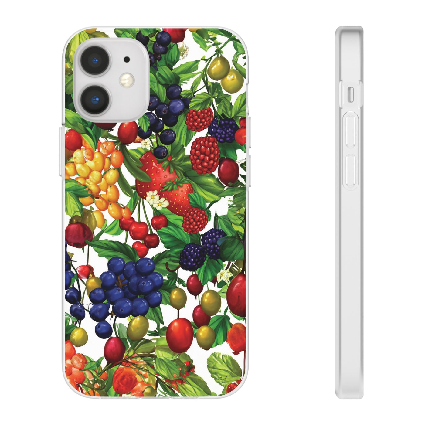 Cute Flexi Phone Cases, For Samsung Galaxy and Iphone, Summer Mixed Fruit, Galaxy S23 Phone Case, Samsung S22 Case, Samsung S21, Iphone 15, Iphone 14, Iphone 13