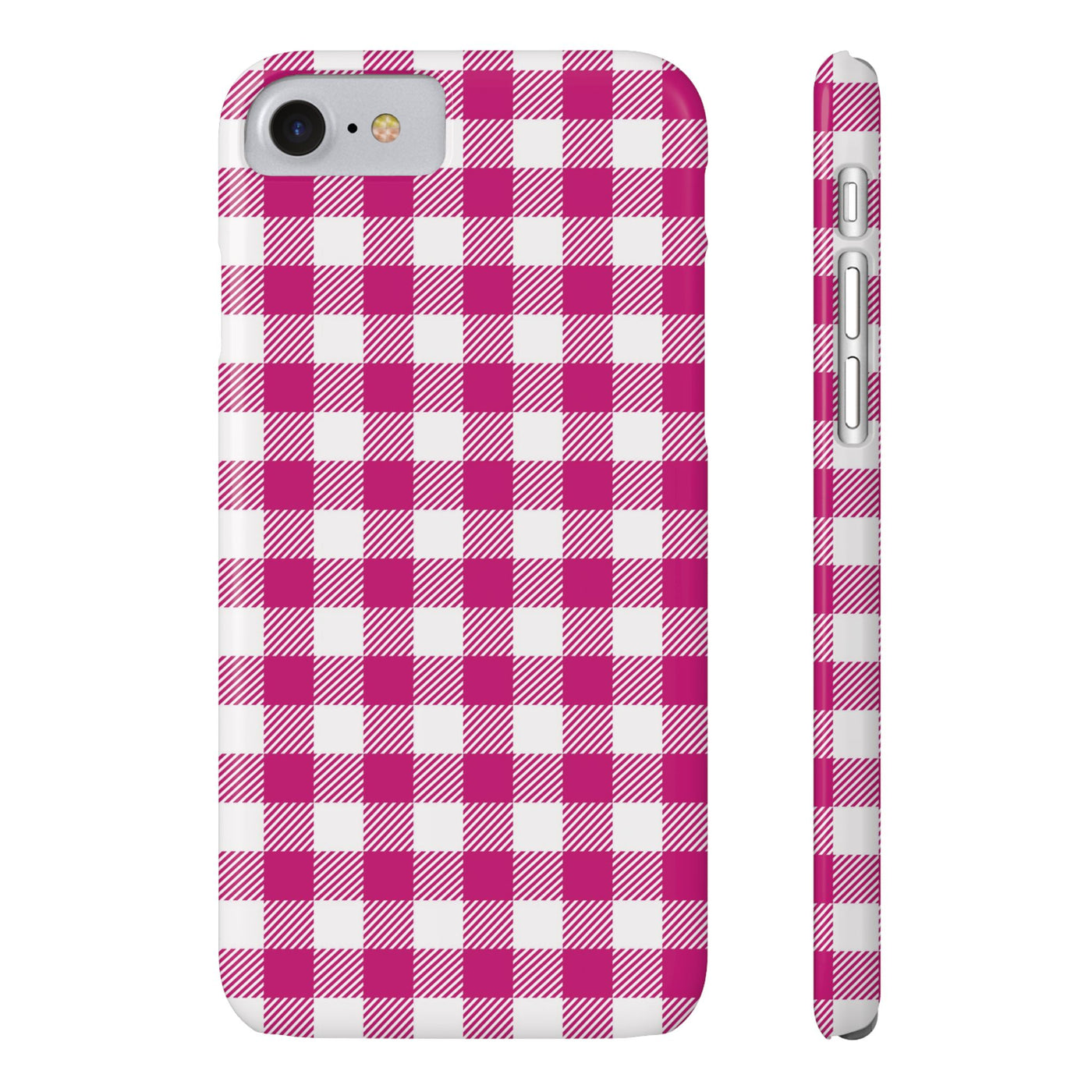 Slim Pink Gingham Gift for Her Cute Phone Cases for Iphone 16 Pro Max | iPhone 15 Case | iPhone 15 Pro Max Case, Iphone 14, 13, 12, 11, 10, 8, 7