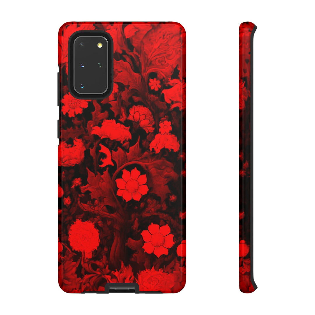 Cute Samsung Phone Case | Aesthetic Samsung Phone Case | Galaxy S23, S22, S21, S20 | Red Flowers, Protective Phone Case - Studio40ParkLane