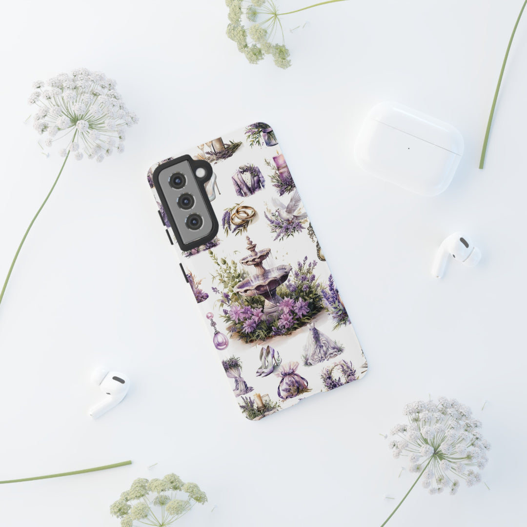 Impact Resistant, Lavender Wedding, Cute Phone Cases for Samsung S24, S23, S22, S21, IPhone 15 pro Iphone 14 pro Iphone 13 IPhone 12 Iphone 11 - Studio40ParkLane