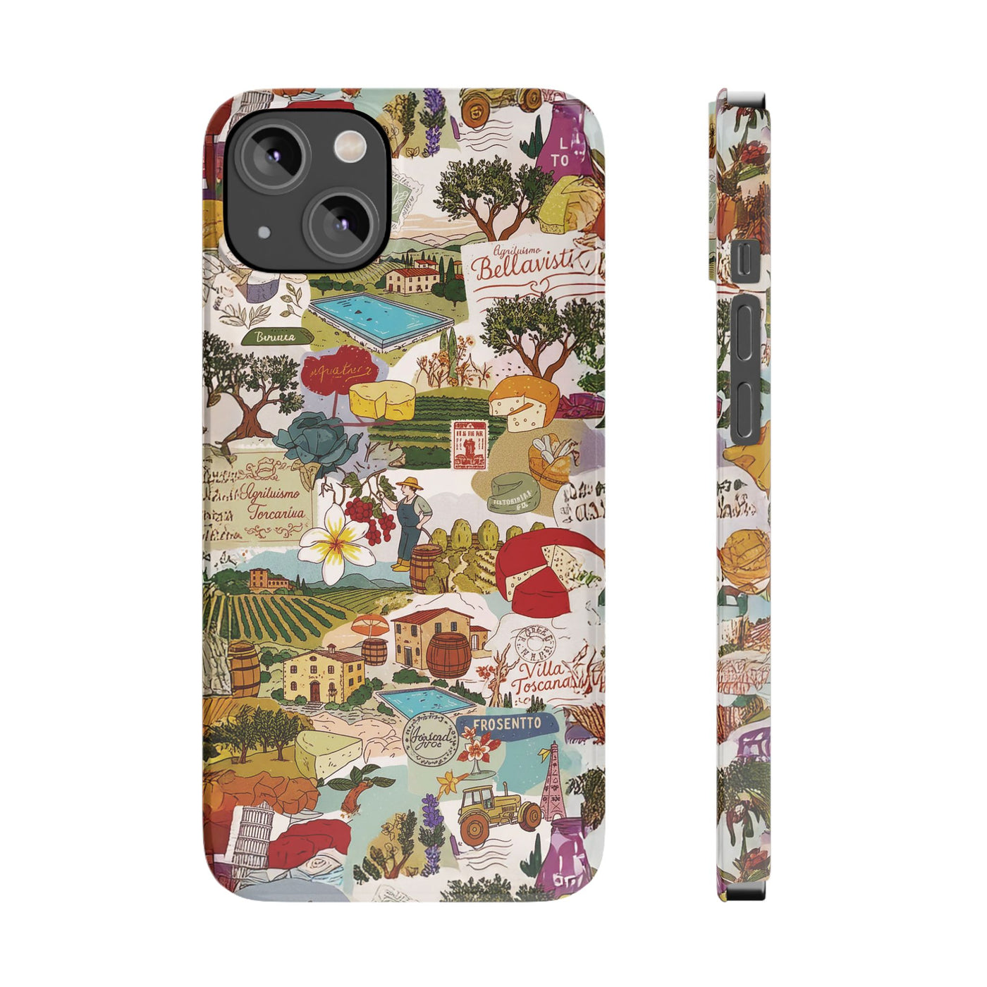 Slim Italy Tuscany Coquette Collage Cute Phone Case for Iphone 17 - | iPhone 16 Pro Max Case | iPhone 15 Case Iphone 14 13 12 11 10 9 8 7 - Studio40ParkLane
