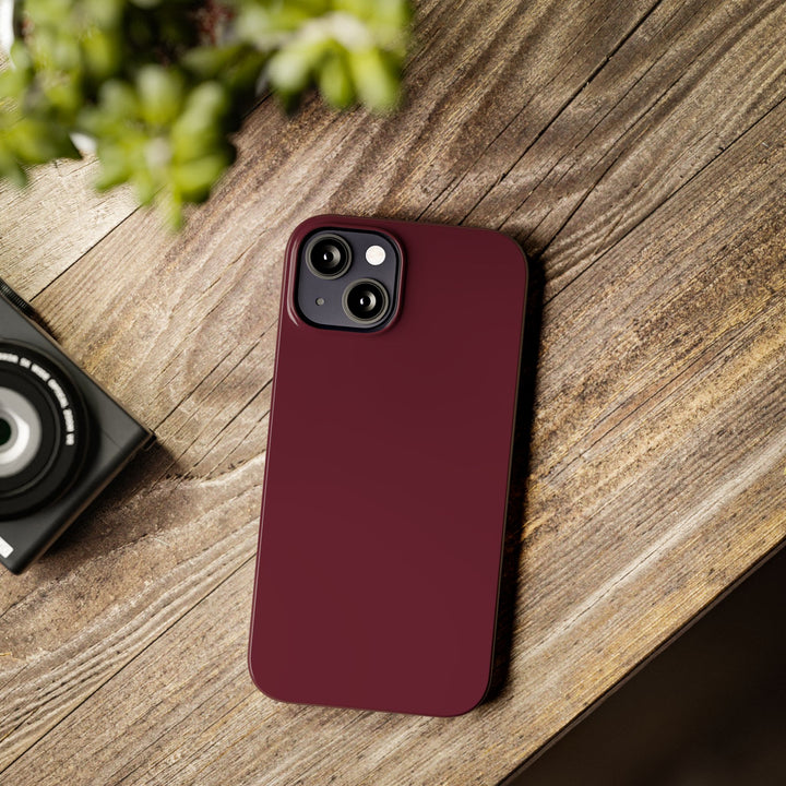 Slim Burgundy Maroon Gift for Her Aesthetic Cute Phone Case for Iphone 16 - | iPhone 15 Pro Max Case | iPhone 14 Case 13 12 11 10 9 8 7 - Studio40ParkLane