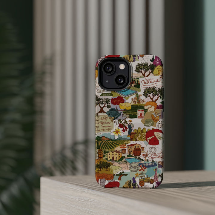 Italy Tuscany Coquette Collage Tough Magsafe Cute Phone Cases for Iphone | iPhone 17 Pro Max Case, Iphone 16, Iphone 15 14 13 12 11 10 9 - Studio40ParkLane