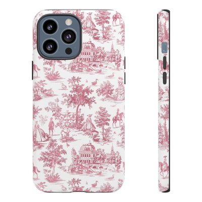 Premium Tough French Toile Gift for Her Cute Phone Cases for Samsung S25, S24, S23, S22, S21 Iphone, 16, 15, 14, 13, 12 Plus Max Pro Ultra - Studio40ParkLane
