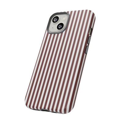 Tough Premium Chocolate Stripes Phone Case Gift for Her - For Apple iPhone 16 Pro Max 16e iPhone 15 Pro iPhone Iphone 14 Plus 13 Pro 12 SE XR - Studio40ParkLane