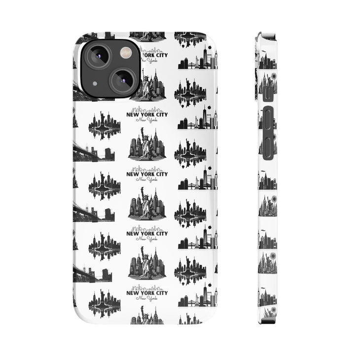 Slim New York Skyline Collage Coquette Gift for Her Cute Phone Cases for Iphone 16 Pro Max | iPhone 15 Case | iPhone 15 Pro Max Case, Iphone 14, Iphone 14 Pro Max, Iphone 13 12 11 8 7 - Studio40ParkLane