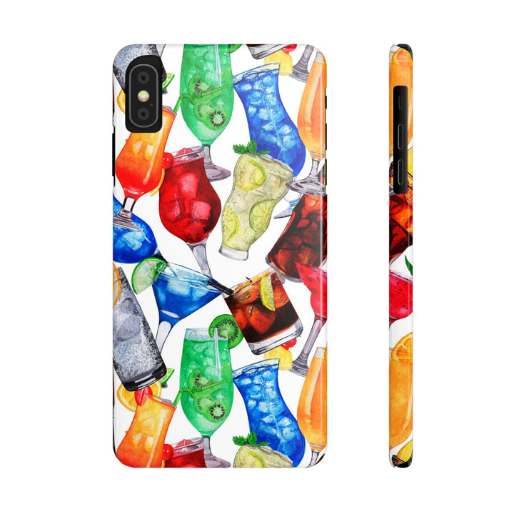 Slim Cute Phone Cases for Iphone - | iPhone 15 Case | iPhone 15 Pro Max Case, Iphone 14 Case, Iphone 14 Pro Max, Iphone 13, Summer Fruit Cocktail - Studio40ParkLane