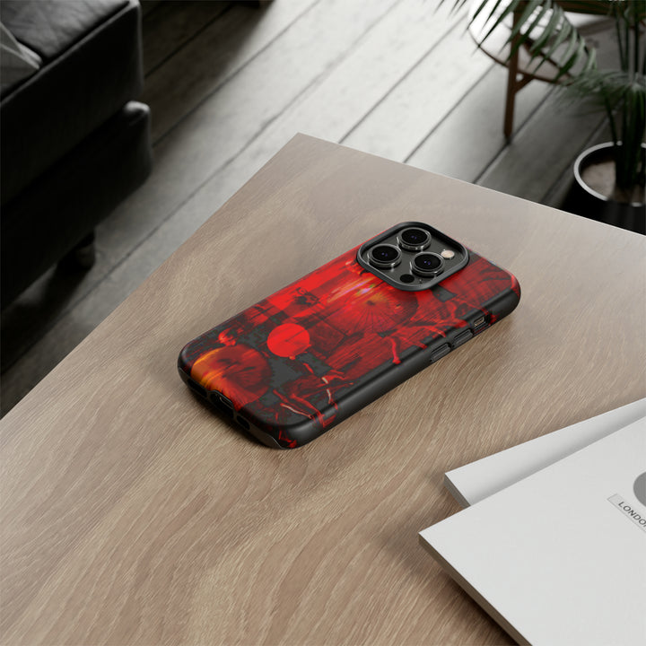 Cute IPhone Case | iPhone 15 Case | iPhone 15 Pro Max Case, Iphone 14 Case, Iphone 14 Pro Max Case IPhone Case for Art Lovers, Sunset Dance Red - Studio40ParkLane