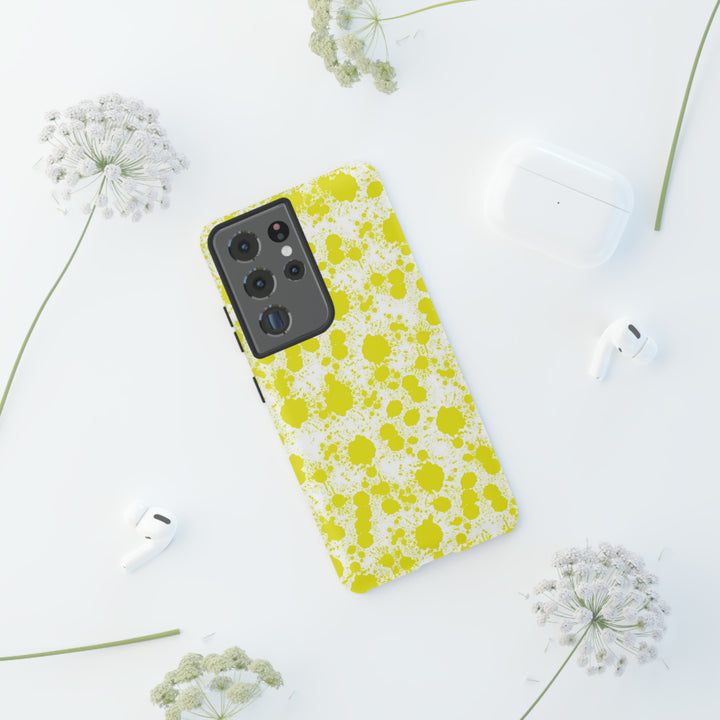 Cool Phone Case | Aesthetic Phone Case | Paint Splash Yellow | For Samsung Galaxy S23, S22, S21, S20 | Luxury Double Layer | Cute - Studio40ParkLane
