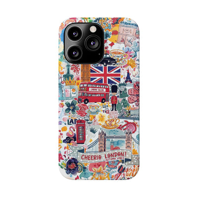 Slim London England Coquette Collage Cute Phone Case for Iphone 17 - | iPhone 16 Pro Max Case | iPhone 15 Case Iphone 14 13 12 11 10 9 8 7 - Studio40ParkLane