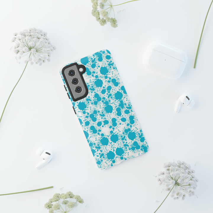 Cute Samsung Phone Case | Aesthetic Samsung Phone Case | Paint Splash Light Blue | Galaxy S23, S22, S21, S20 | Luxury Double Layer | Cool - Studio40ParkLane