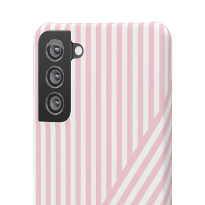 Aesthetic Sweet Pink Stripes Cute Phone Case Sleek Snap - For iPhone 17 Pro Max iPhone 16 Pro iPhone 15 Iphone 14 Plus 13 Pro 12 11 10 Gift