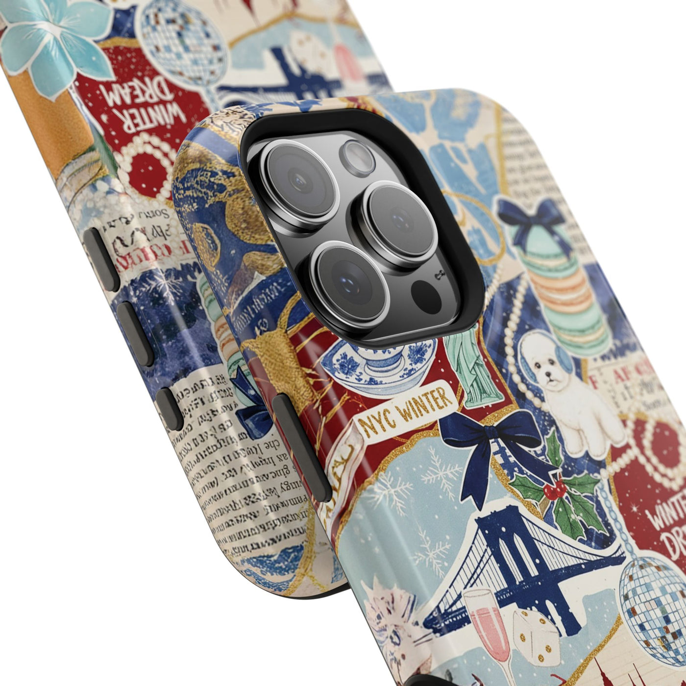 New York Winter Coquette Collage Tough Magsafe Cute Phone Cases for Iphone | iPhone 17 Pro Max Case, Iphone 16, Iphone 15 14 13 12 11 10 9