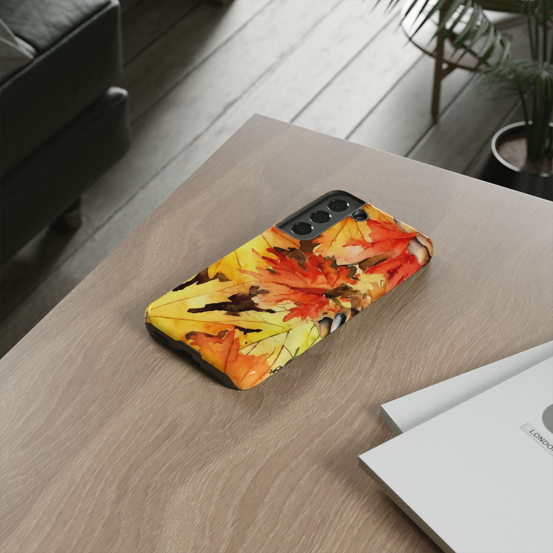 Impact Resistant, Fall Leaves, Cute Phone Cases for Samsung S24, S23, S22, S21, IPhone 15 pro Iphone 14 pro Iphone 13 IPhone 12 Iphone 11 - Studio40ParkLane