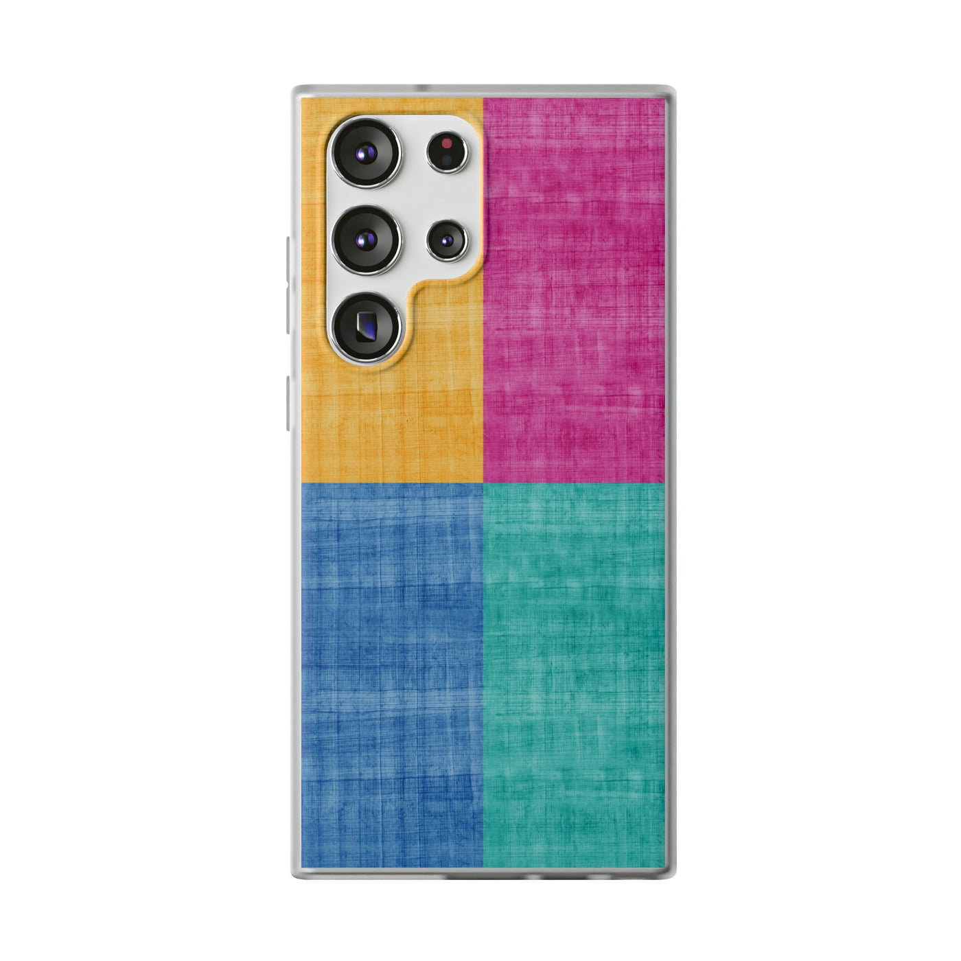 Cute Flexi Phone Cases, Abstract Colored Blocks, Compatible with Samsung Galaxy S23, Samsung S22, Samsung S21, Samsung S20, Galaxy S20 Ultra