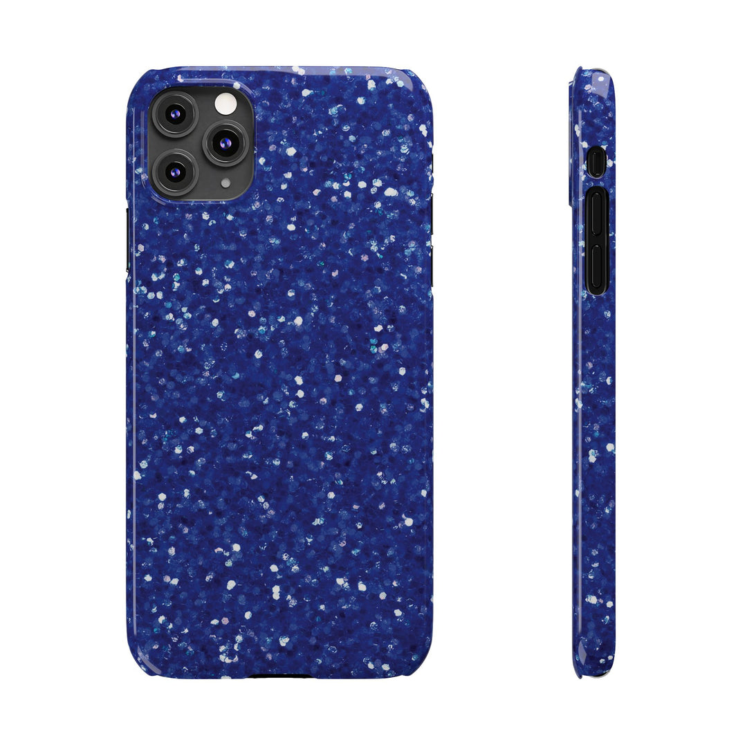 Slim Blue Muted Faux Play on Glitter Effect Cute Phone Cases for Iphone 16 Pro Max | iPhone 15 Case | iPhone 15 Pro Max Case, Iphone 14, Iphone 14 Pro Max, Iphone 13 12 11 8 7 - Studio40ParkLane