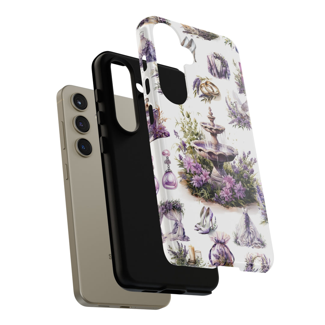 Impact Resistant, Lavender Wedding, Cute Phone Cases for Samsung S24, S23, S22, S21, IPhone 15 pro Iphone 14 pro Iphone 13 IPhone 12 Iphone 11 - Studio40ParkLane