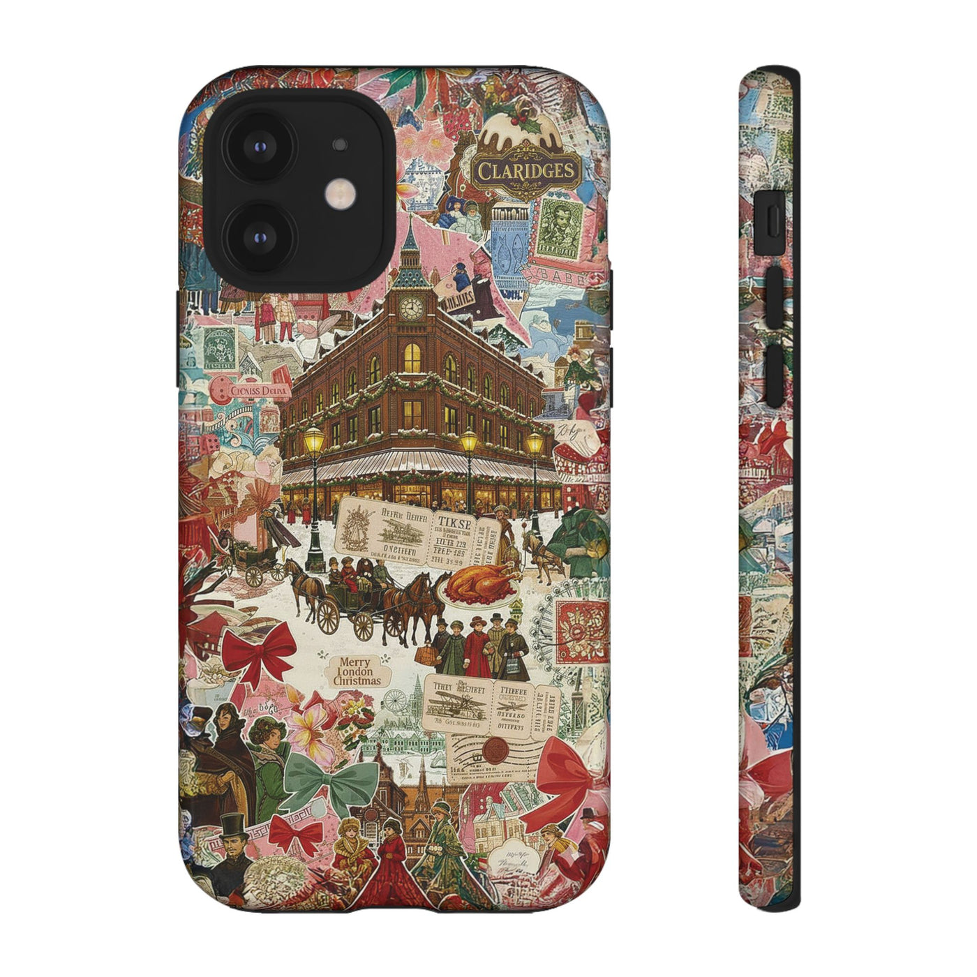 Aesthetic Tough London Coquette Collage Premium Phone Case - For iPhone 17 Pro Max iPhone 16 Pro iPhone 15 Iphone 14 Plus 13 Pro 12 11 10 XR - Studio40ParkLane