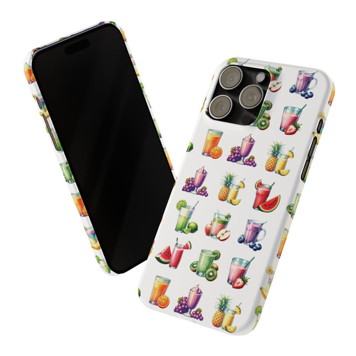 Slim Cute Phone Cases for Iphone - | iPhone 15 Case | iPhone 15 Pro Max Case, Iphone 14 Case, Iphone 14 Pro Max, Iphone 13, Tropical Summer Fruit Cocktail - Studio40ParkLane