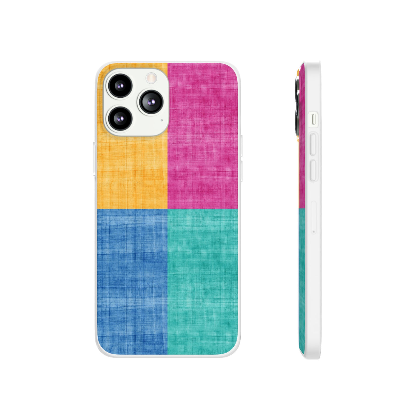 Cute Flexi Phone Cases, Abstract Colored Blocks, Compatible with Samsung Galaxy S23, Samsung S22, Samsung S21, Samsung S20, Galaxy S20 Ultra