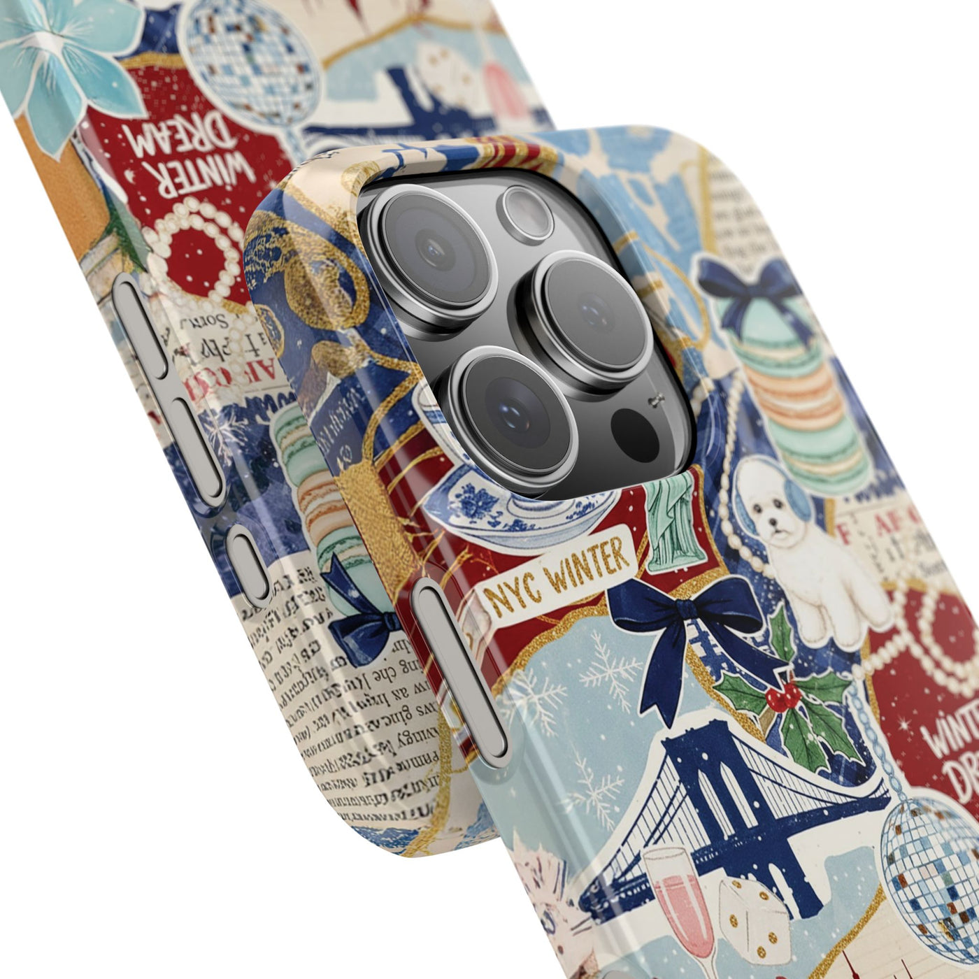 Slim New York Winter Coquette Collage Cute Phone Case for Iphone 16 - | iPhone 15 Pro Max Case | iPhone 14 Case Iphone 13 12 11 10 9 8 7 X - Studio40ParkLane