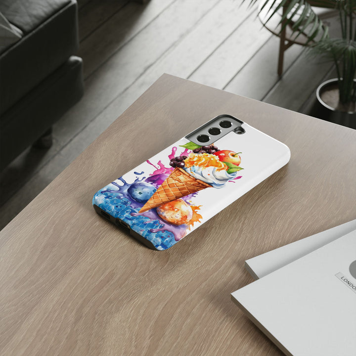 Impact Resistant, Summer Ice Cream Cone, Cute Phone Cases for Samsung S24, S23, S22, S21, IPhone 15 pro Iphone 14 pro Iphone 13 IPhone 12 Iphone 11 - Studio40ParkLane