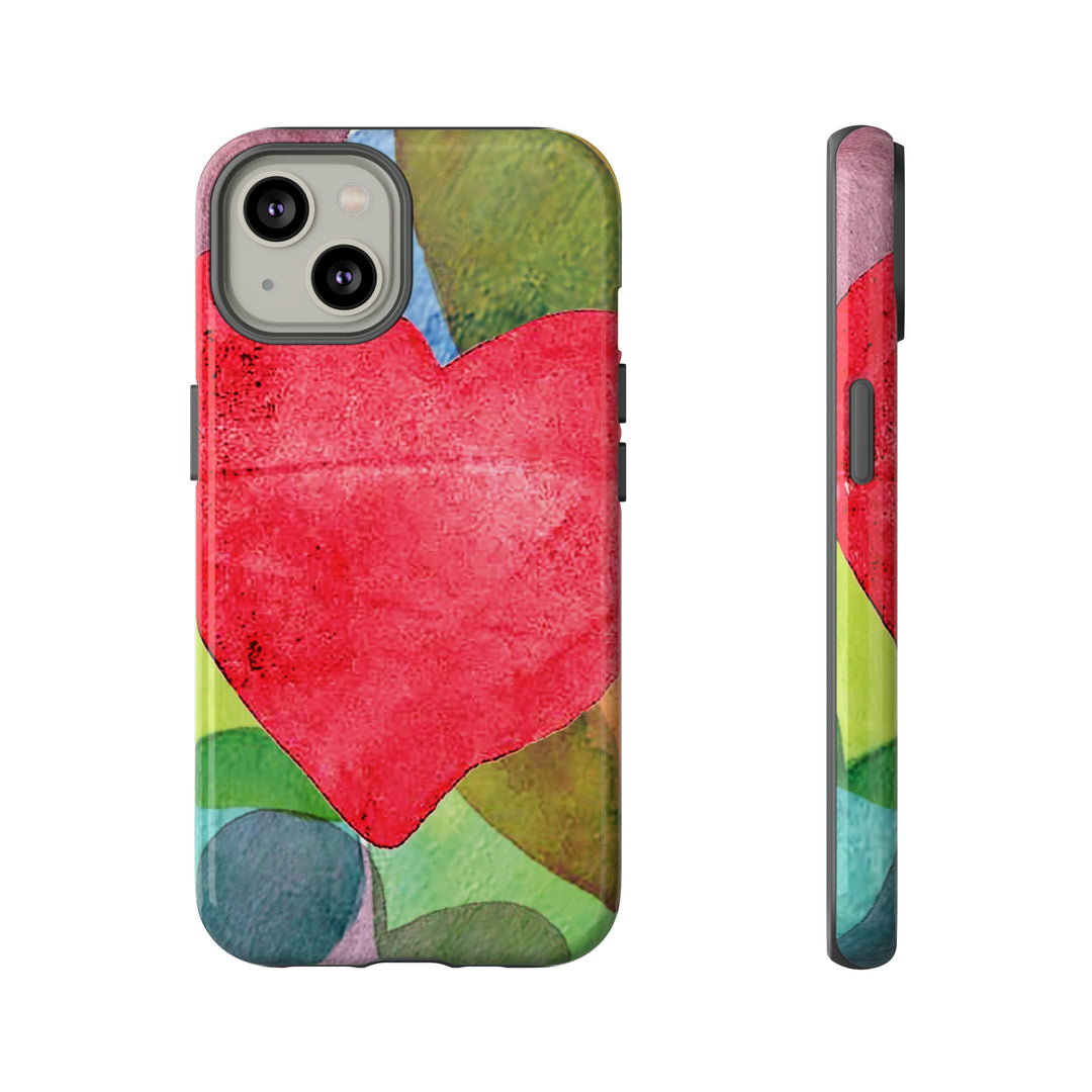 Cute IPhone Case | iPhone 15 Case | iPhone 15 Pro Max Case, Iphone 14 Case, Iphone 14 Pro Max Case IPhone Case for Art Lovers, Red Heart - Studio40ParkLane