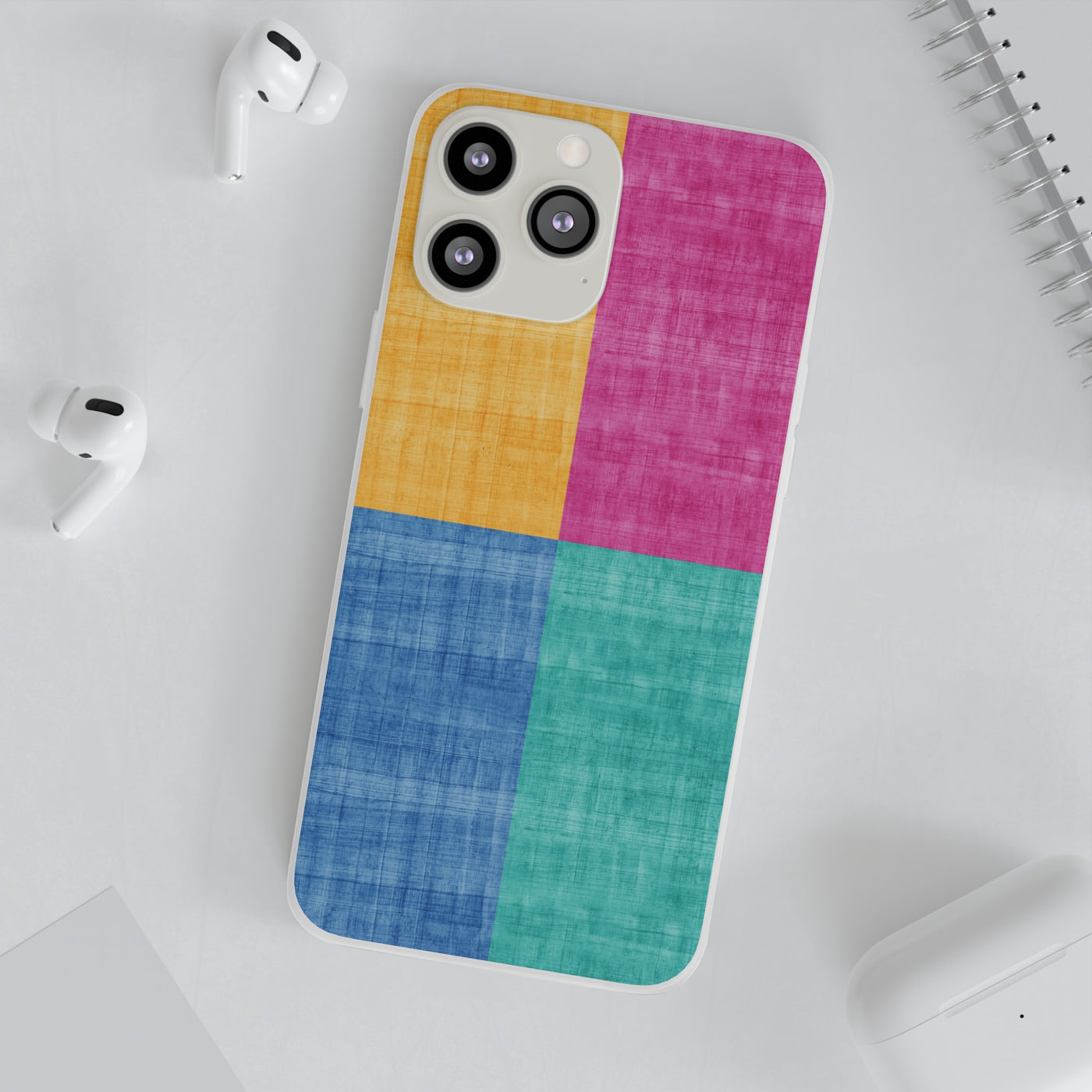 Cute Flexi Phone Cases, Abstract Colored Blocks, Compatible with Samsung Galaxy S23, Samsung S22, Samsung S21, Samsung S20, Galaxy S20 Ultra