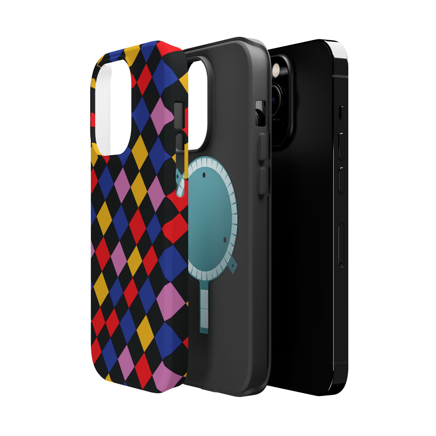 Aesthetic Colorful Checkerboard Tough Magsafe Phone Case - For iPhone 17 Pro Max iPhone 16 Pro iPhone 15 Iphone 14 Plus 13 Pro 12 11 Gift - Studio40ParkLane