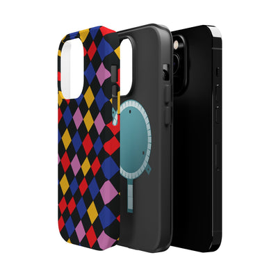 Aesthetic Colorful Checkerboard Tough Magsafe Phone Case - For iPhone 17 Pro Max iPhone 16 Pro iPhone 15 Iphone 14 Plus 13 Pro 12 11 Gift - Studio40ParkLane