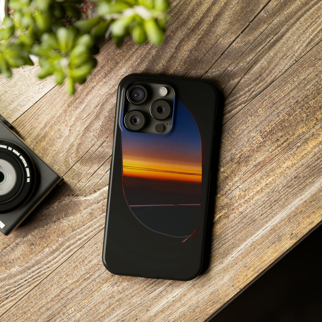 Slim Cute Phone Cases for Iphone - | iPhone 15 Case | iPhone 15 Pro Max Case, Iphone 14 Case, Iphone 14 Pro Max, Iphone 13, Airplane Window Sunset - Studio40ParkLane